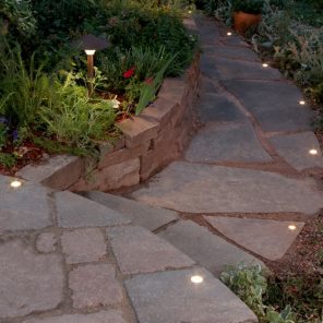 paver dot walkway lighting