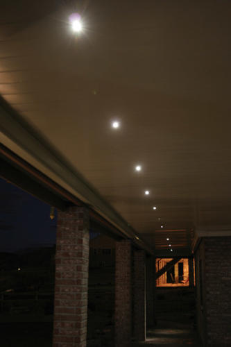 LED recessed down lights close up