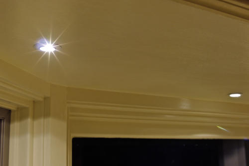 LED Recessed Down Light - mounted in bay window